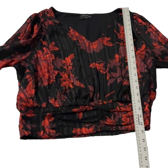 Lane Bryant Floral Blouse Size 16 - Picture 8 of 10